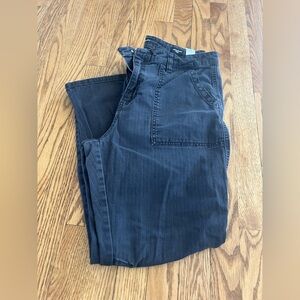 Black, distressed Casual Pants